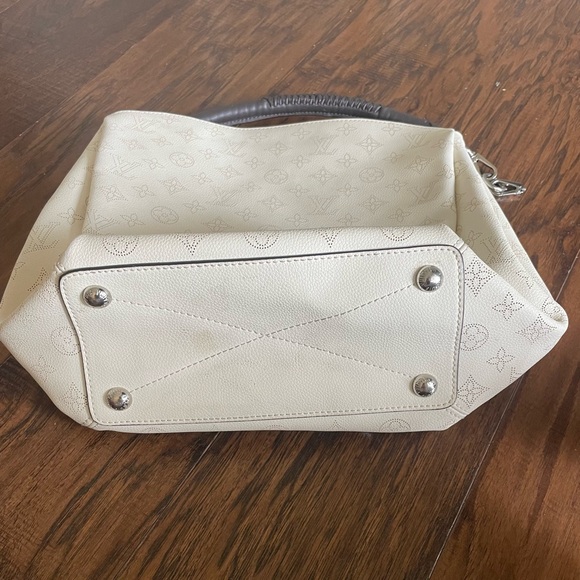 White Monogram Perforated Leather Shoulder Bag - Picture 9 of 14